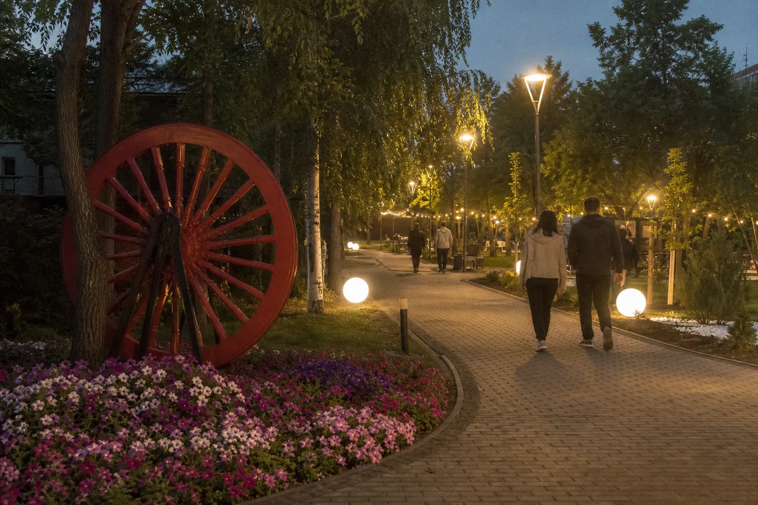 Благоустройство парка имени Артема Боровика перешагнуло экватор